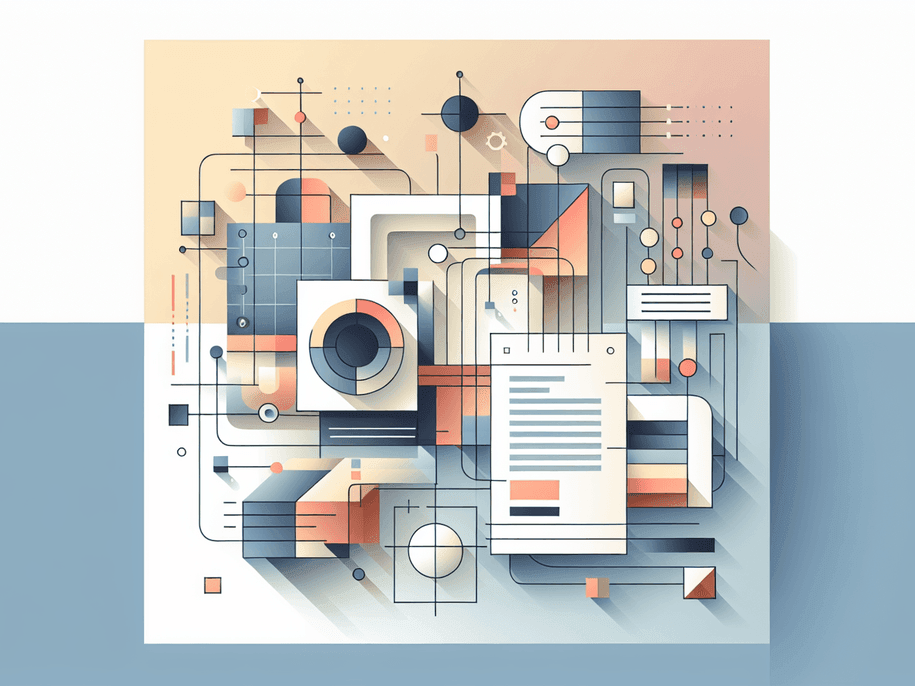A professional abstract illustration representing the concept of Structural Assessment in Data Analytics.Visual context:...